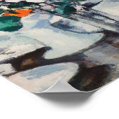 Rosa Rosen in einer Glasvase | Samuel John Peploe Poster (Ecke)