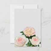 Rosa Rosen in Rosa Einladung (Rückseite)
