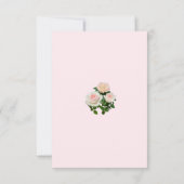 Rosa Rosen in Rosa Einladung (Rückseite)