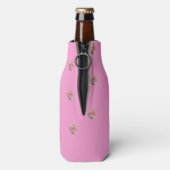 Rosa Rosen in Rosa Flaschenkühler (Flasche Rückseite)