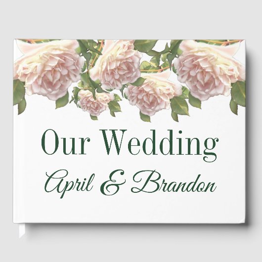 Rosa Rosen in Rosa Gästebuch (Vorderseite)