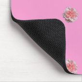 Rosa Rosen in Rosa Mousepad (Ecke)