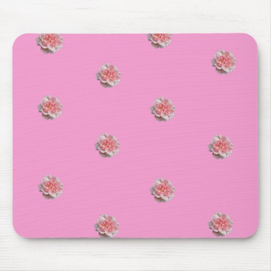 Rosa Rosen in Rosa Mousepad (Vorne)