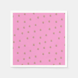 Rosa Rosen in Rosa Serviette