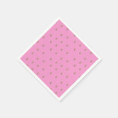 Rosa Rosen in Rosa Serviette (Ecke)