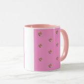 Rosa Rosen in Rosa Tasse (VorderseiteRechts)