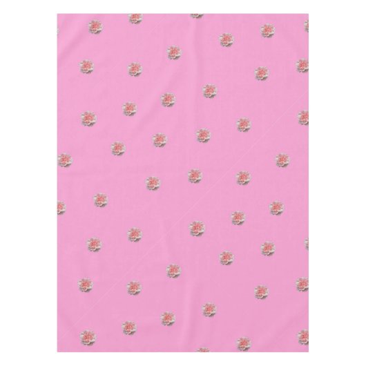 Rosa Rosen in Rosa Tischdecke (Vorderseite)