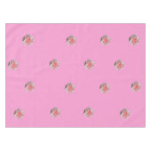 Rosa Rosen in Rosa Tischdecke (Vorderseite (Horizontal))