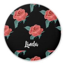 Rosa Rosen in schwarz