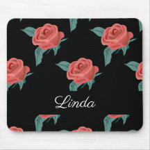 Rosa Rosen in schwarz