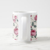 Rosa Rosen Jumbo-Tasse (Rückseite)