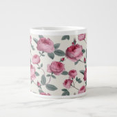 Rosa Rosen Jumbo-Tasse (Vorderseite)