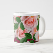 Rosa Rosen Jumbo-Tasse (Vorderseite Rechts)
