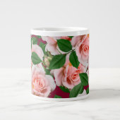 Rosa Rosen Jumbo-Tasse (Vorderseite)