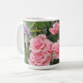 Rosa Rosen Kaffeetasse (Vorderseite Links)