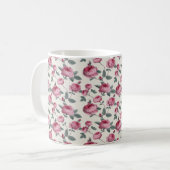 Rosa Rosen Kaffeetasse (Vorderseite Links)