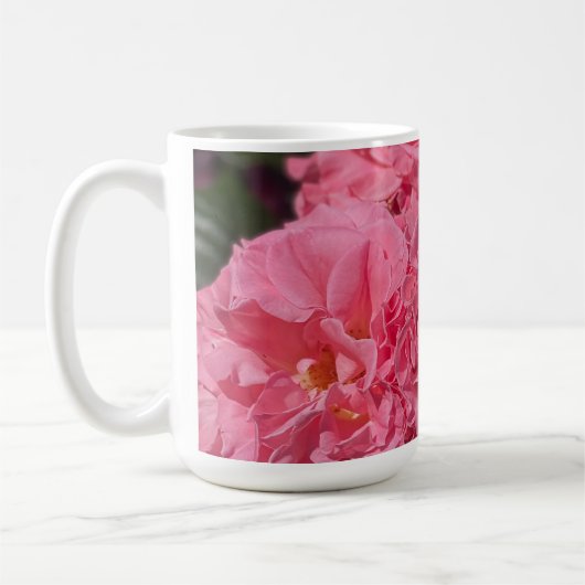 Rosa Rosen Kaffeetasse (Links)