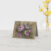 Rosa Rosen Karte (Gelbe Blume)