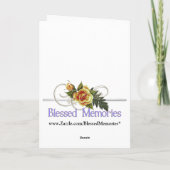 Rosa Rosen Karte (Rückseite)