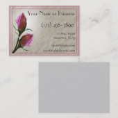 Rosa Rosen-Karten-Schablone Visitenkarte (Vorne/Hinten)