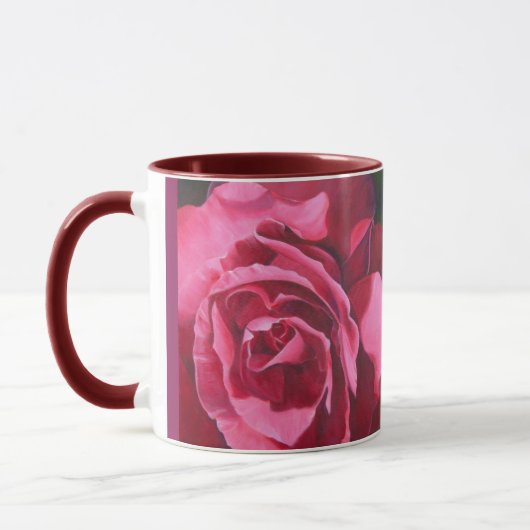 Rosa Rosen-Keramik-Kaffee-Tasse Tasse (Links)