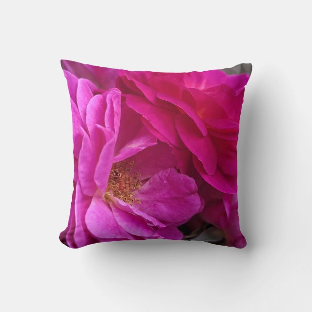 Rosa Rosen Kissen (Vorderseite)