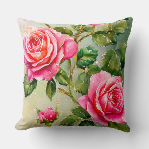 Rosa Rosen Kissen