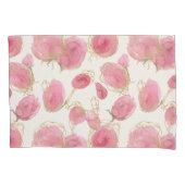 Rosa Rosen Kissenbezug (Vorderseite-Links)