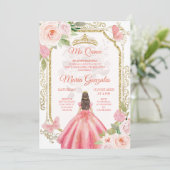 Rosa Rosen & Kleidung Charra Mis Ruhige Einladung (Stehend Vorderseite)