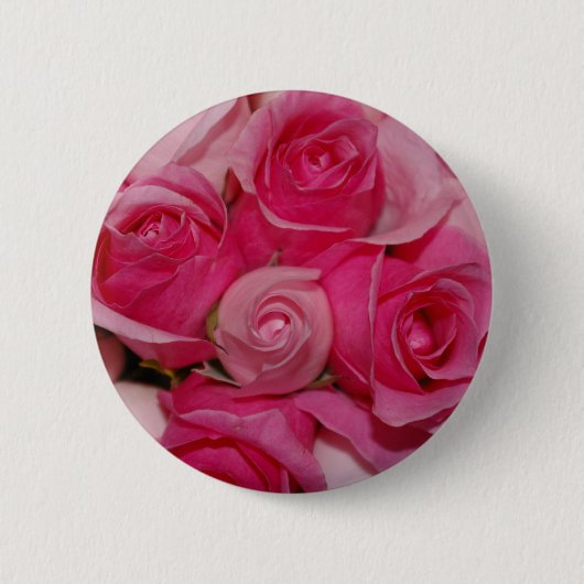 Rosa Rosen - Knopf Button (Vorderseite)