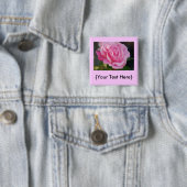 Rosa Rosen-Knopf Button (Beispiel)