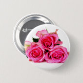 Rosa Rosen-Knopf Button (Vorne & Hinten)