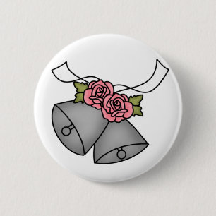 Rosa Rosen-Knopf Hochzeits-Bell Button