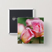 Rosa Rosen-Knospen-Button Button (Vorne & Hinten)