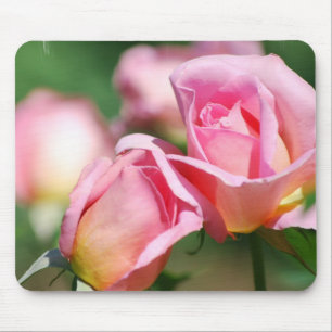 Rosa Rosen-Knospen-Mausunterlage Mousepad