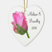 Rosa Rosen-Knospen-Verzierung Keramik Ornament (Links)