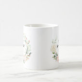 Rosa Rosen Kranz Beste Mama jemals schwarze Typogr Kaffeetasse (Mittel)