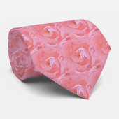 Rosa Rosen Krawatte (Gerollt)