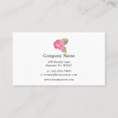 Rosa Rosen-Kunden-Loyalitäts-Karte Visitenkarte (Rückseite)