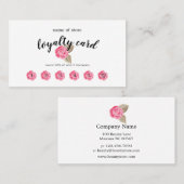 Rosa Rosen-Kunden-Loyalitäts-Karte Visitenkarte (Vorne/Hinten)