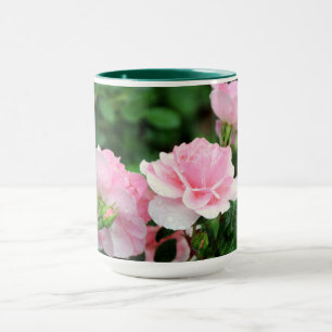 Rosa Rosen-kundenspezifische kombinierte Tasse