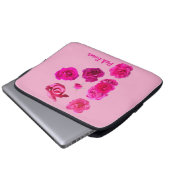 Rosa Rosen Laptopschutzhülle (Vorne Knopf)