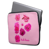 Rosa Rosen Laptopschutzhülle (Vorderseite Links)