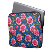 Rosa Rosen Laptopschutzhülle (Vorderseite Links)