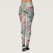rosa Rosen Leggings (Rückseite)