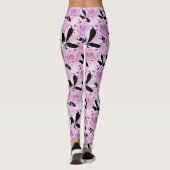 Rosa Rosen Leggings (Rückseite)