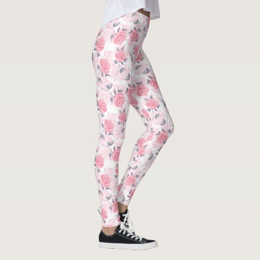 Rosa Rosen Leggings (Rechts)