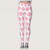 Rosa Rosen-Leggings Leggings (Vorderseite)