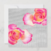 Rosa Rosen, Leinwand Bridesmaid Hochzeitskarte Einladung (Rückseite)