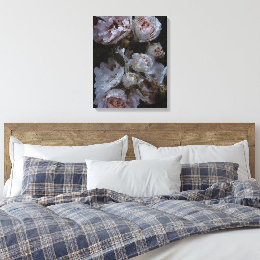Rosa Rosen Leinwanddruck (Insitu (Schlafzimmer))